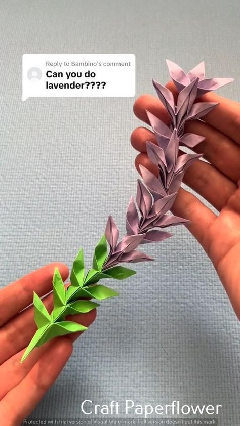 Crafts-craft crafting craft ideas Paper Origami Flowers, Flower Wall Decoration, Flowers Paper Craft, Origami Flowers Tutorial, Lavender Crafts, Origami Tutorial Easy, Origami Cards, Creative Origami, Origami Patterns