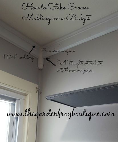 Budget Dining Room, Faux Crown Moldings, Kitchen Cabinet Crown Molding, Small Basement Remodeling, Diy Crown Molding, Small Basement Remodel, Easy Home Improvement Projects, Fc Logo, Easy Home Improvement