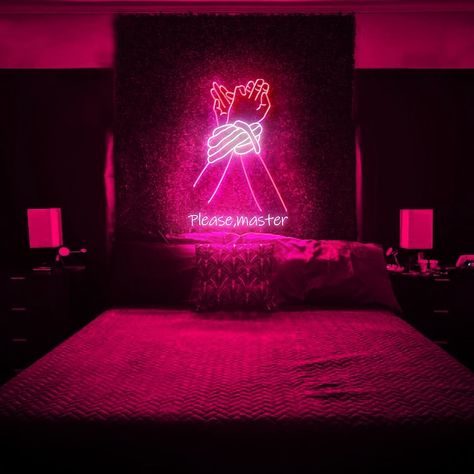 Woman Bedroom Decor, Sensual Bedroom, Neon Sign Party, Pleasure Room, Fun Lights, Party Neon Sign, Bedroom Decor For Women, Party Neon, Studio Living