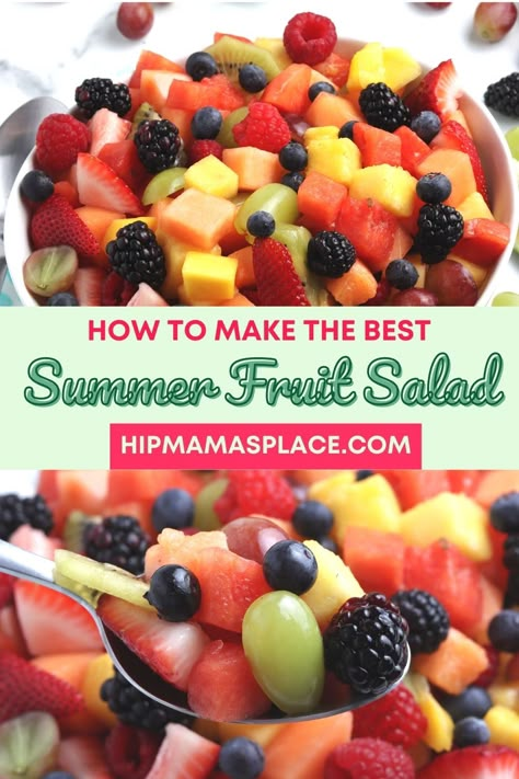 summer fruit salad recipe Summer Fruit Salad Recipe, Watermelon Fruit Salad, Summer Fruit Salad, Easy Fruit Salad Recipes, Best Fruit Salad, Dressing For Fruit Salad, Fruit Salad Recipe, Best Macaroni Salad, Salads For A Crowd