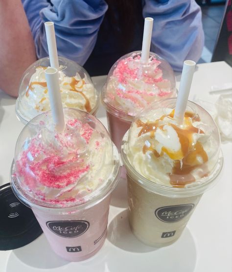 #desserts #milkshakes #frappes #drinks Mcdonalds Frappe, Mcdonalds Milkshake, Cake Milkshake, Birthday Cake Milkshake, Milkshakes, Frappe, Birthday Cake, Baking, Drinks