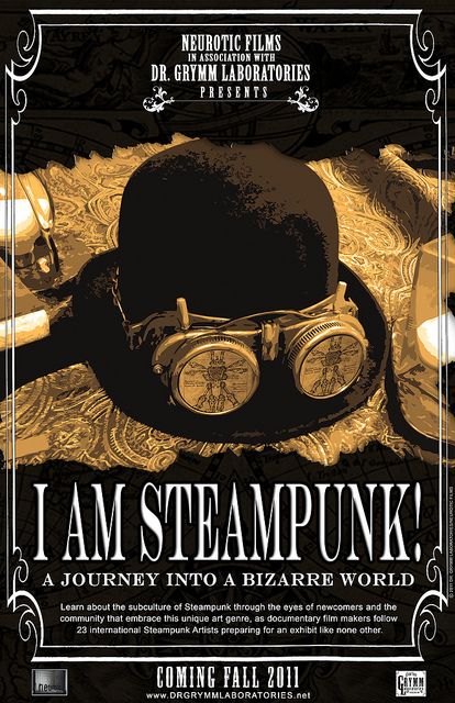 I AM STEAMPUNK POSTER by Doctor Grymm http://www.pinterest.com/TheLadyApryle/if-there-be-steam/ Steampunk Poster, Steampunk Kunst, Steampunk Glasses, Steampunk Gadgets, Steampunk Items, Steampunk Artwork, Steampunk Stuff, Steampunk Couture, Ad Poster