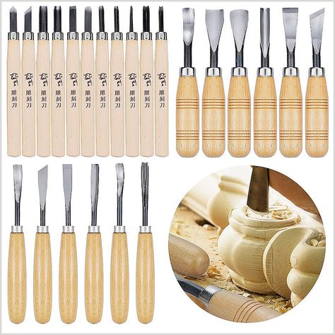 WAYCOM 24PCS Wood Knife Kit Set Wood Carving Kit,Professional Chisel Set, including Small, Middle, Large size (24PCS) Wood Carving Set, Wood Carving Chisels, Woodworking Chisels, Woodworking Kits, Wooden Knife, Chisel Set, Wood Knife, Woodworking Books, Epoxy Resin Wood