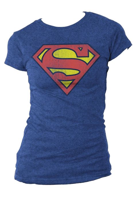 Superman Distressed Logo Juniors T-Shirt (Large) Superman Tshirt, Superman Shirt, Superman Logo, Blue T Shirt, Tshirt Outfits, Movie T Shirts, Diy Shirt, Blue Tshirt, Funny Tees