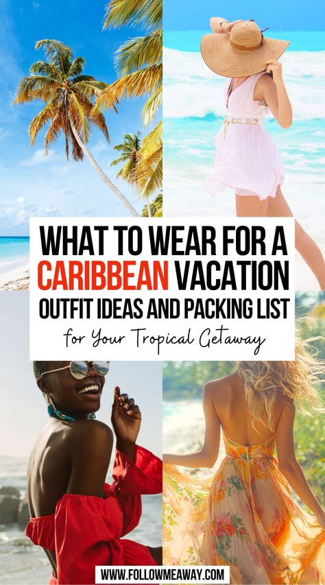 What to Wear for a Caribbean Vacation: Outfit Ideas And Packing List for Your Tropical Getaway What To Wear In The Caribbean, Caribbean Outfits For Women, Caribbean Outfits Vacation, Caribbean Vacation Outfits, Caribbean Vacation Outfit Ideas, Turks And Caicos Outfits, Bvi Vacation, Caribbean Outfit, Carribean Vacation Outfits