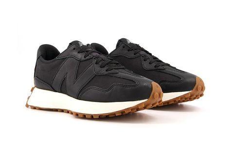 New Balance 327 Black White Gum Release Info | HYPEBEAST Addias Shoes, Sneaker Bar, New Balance 327, Spring Work Outfits, Black Gums, Adidas Nmd, New Balance Shoes, Retro Sneakers, Shoe Closet