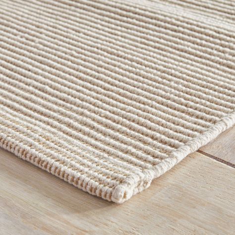 A hint of texture and muted micro-stripes define this demure low-profile cotton flatweave rug. Perfectly designed to make a style statement in any space, our cotton rugs are soft underfoot, versatile, affordable, and durable.Product Overview Color: Neutral Material: 100% Cotton Weight: 41 lb Available Sizes: 2' x 3' 3' x 5' 5' x 8' 2'6" x 8' 8' x 10' 9' x 12' 10' x 14' Nautical Rugs, Cotton Rugs, Dash And Albert Rugs, Viscose Rug, Natural Weave, Flatweave Rug, Dash And Albert, Cotton Crafts, Cotton Area Rug