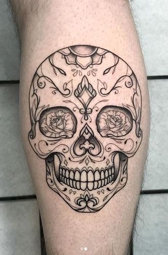 30+ Awesome Skull Tattoo Designs with Best Pictures Skull Leg Tattoo, Skull Tattoo Designs, Tattoo Skull, Skull Tattoo Design, Skull Tattoos, A Skull, Get A Tattoo, Tattoo Designs Men, Leg Tattoos