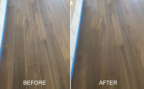 Tile and Grout Cleaning & Grout Color Sealing | Los Angeles | Set In Stone Restoration Wood Tile Grout Color, Tile Grout Color, Mapei Grout, Cleaning Grout, Modern Wood Floors, Hardwood Tile Floor, Grout Sealer, Floor Grout, Grout Cleaning