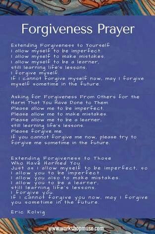 Deepika.dk's Pinboard trails~*~ Forgiveness Prayer, Prayer For Forgiveness, Pranic Healing, Forgiveness Quotes, Asking For Forgiveness, Perfectionism, Love Affirmations, Self Compassion, Forgiving Yourself