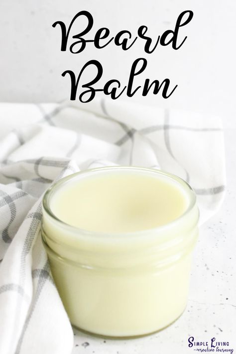 This homemade beard balm is easily able to contain stray hairs, while soothing the skin and softening the hair.   https://simplelivingcreativelearning.com/homemade-diy-beard-balm-recipe/ Beard Balm Diy Recipes, Homemade Beard Balm, Beard Balm Recipe, Jar Butter, Tallow Recipe, Diy Beard Balm, Beard Oil Recipe, Clean Beard, Diy Beard