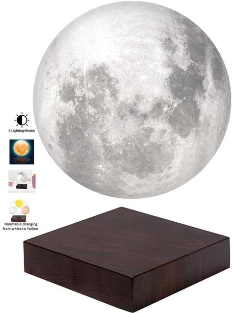 Do You Have a Kid Who Loves The Moon? How About This Levitating Moon Light? This Comes In 3 Different Colours To Pick From Moon Light Lamp, Moon Globe, Book Lamp, Lamp 3d, Magnetic Levitation, Moon Lamp, Moon Light, Mood Light, Book Folding