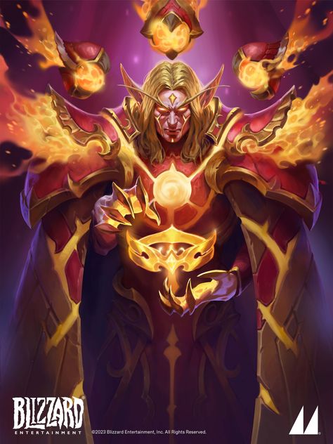 ArtStation - Hearthstone Hero Skin | Savior Kael'thas Hearthstone Heroes, Blood Elf, Cambridge Uk, Illustration Studio, Concept Art World, Blizzard Entertainment, Art And Illustration, 2d Art, Art World