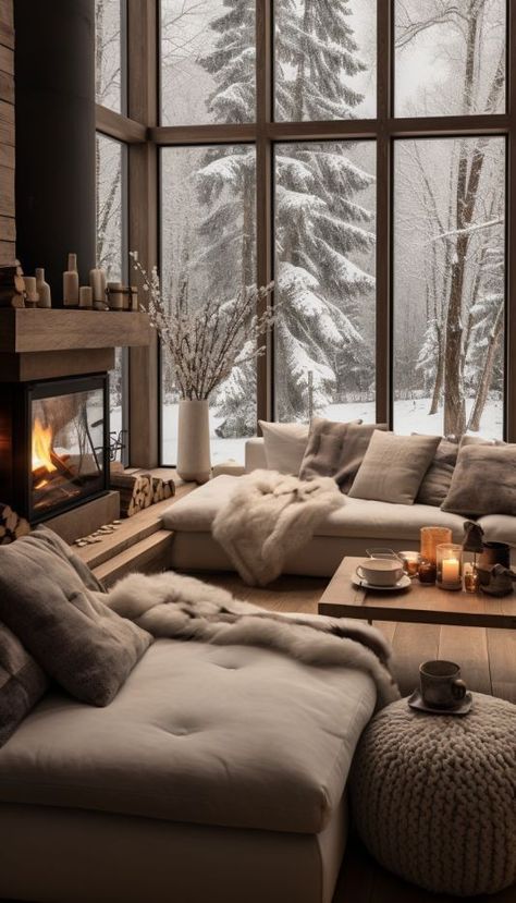 Scandinavian Cabin Living Room, Alpine Living Room, Cabin Theme Living Room, Ski House Living Room, Cabin Room, Room Country, Cabin Theme, Comfy Vibes, Cabin Living Room