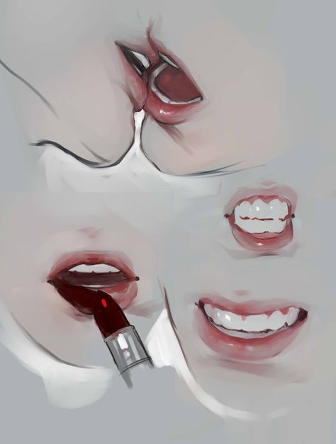 Hand Ref, Easy Drawing Step By Step, Easy Routine, Hydrated Lips, Mouth Drawing, Drawing Step By Step, Lip Care Routine, Drawing Step, Digital Painting Tutorials