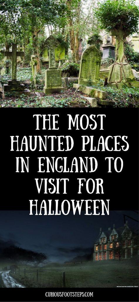 The most haunted places in england to visit for halloween.....from a floating head in the bathroom of an unfinished mansion to the sound of phantom horses hooves on the cobbles at an old smugglers haunt, there are plenty of ghostly tales and mysterious sights throughout the country! Haunted Places In England, Haunted Places To Visit, Haunted Scotland, Halloween Trips, Abandoned Places In The Uk, Haunted Houses In America, Halloween Uk, Dark Tourism, Country Halloween