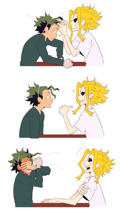 Villain Deku, My Hero Academia Shouto, All Might, Mini Comic, My Hero Academia Memes, Buko No Hero Academia, Boku No Hero Academia Funny, Anime Meme, Dessin Adorable