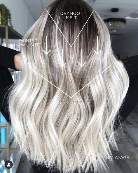 Dark Roots Blonde Hair Balayage, Blonde Formulas, Makeover Madness, Icy Blonde Balayage, Ash Blonde Hair Balayage, Cool Blonde Hair Colour, Baylage Hair, Platinum Blonde Balayage, Blonde Hair With Roots