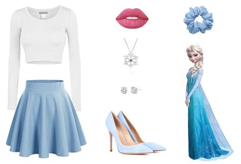 Elsa Outfit | ShopLook Elsa Casual Outfit, Elsa Inspired Outfit Casual, Frozen Outfits For Women, Elsa Inspired Outfit, Elsa Disneybound, Frozen Inspired Outfits, Cinderella Disneybound, Descendants Outfits, Disneybounding Ideas