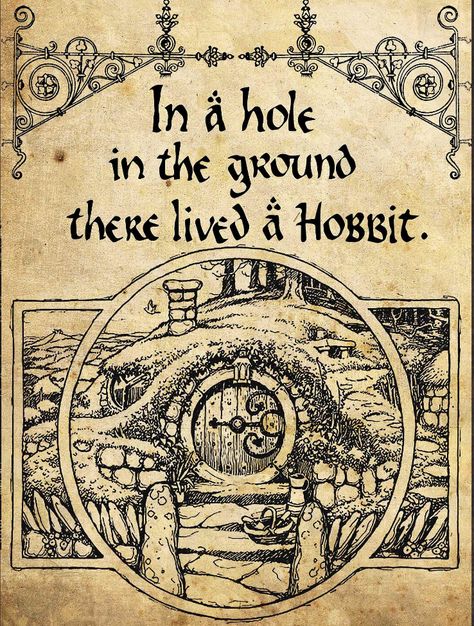 Hobbit Embroidery, Hobbit Poster, Hole In The Ground, Lord Of The Rings Tattoo, Tolkien Quotes, Lotr Art, Tolkien Art, Hobbit Hole, The Shire