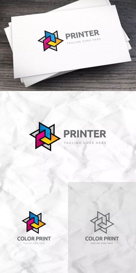 Printing Company Logo Design Ideas, Printer Logo, Printing Company Logo, Screen Printing Logo, Graphic Design Tutorials Learning, Banner Ads Design, Company Logo Design, Printing Company, Logo Collection