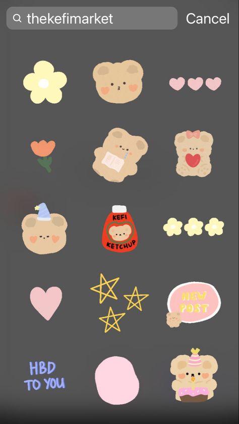 thekefimarket Cute Stickers For Instagram, Stickers For Instagram, Instagram Story App, Instagram Code, Instagram Animation, Instagram Design Creative, Instagram Font, Snapchat Stickers, Desain Quilling