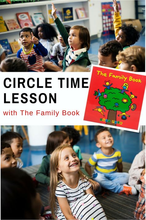 Free lesson plan for circle time at preschool with free printables! Teaches about different families, diversity, and more. The Family Book Activities, Todd Parr Activities Preschool, Pre K Family Theme Activities, Families Preschool Theme, Family Theme Preschool Activities, Ecse Activities, Circle Time Printables, Prek Projects, Play Provocations