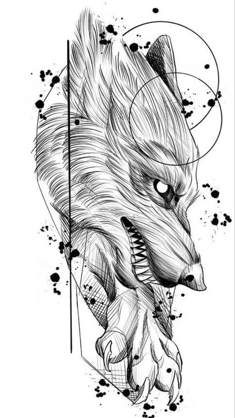 Fenrir Tattoo, Wolf Tattoos Men, Tier Tattoo, Wolf Sketch, Norse Tattoo, Wolf Tattoo Design, Nordic Tattoo, Sketch Tattoo Design, Tattoo Project