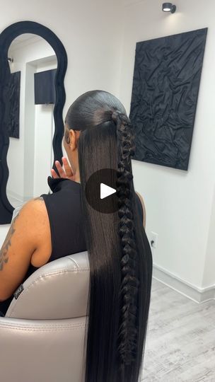 Half Down Ponytail, Half Up Half Down Ponytail, Side Part Quick Weave, Ponytails Hairstyles, Top Knot Bun, Half Up Half Down Hairstyles, Sleek Bun, Quick Weave, Sleek Ponytail