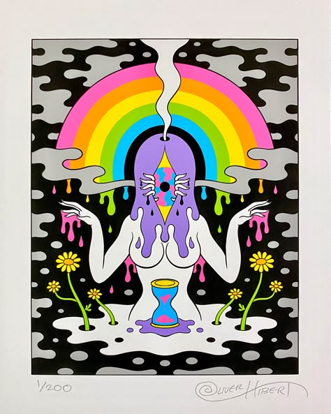 Oliver Hibert, Aesthetic Wellness, Arte Doodle, Trippy Drawings, Psychadelic Art, Trippy Painting, Hippie Painting, Cute Canvas Paintings, Wellness Quotes