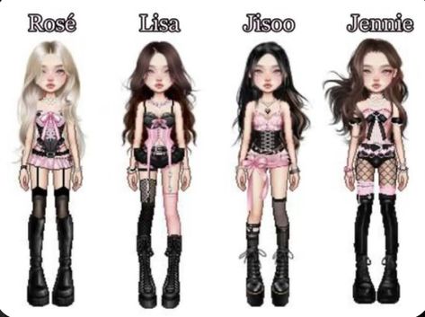 Coachella Performance Outfits, K Pop Stage Outfits, Black Pink Outfit, Coachella Performance, Outfits Coachella, Rave Fits, Pop Outfits, Performance Outfits, Outfit Inspired