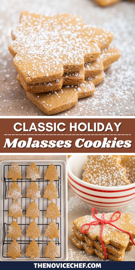 Soft Molasses Cut Out Cookies, Molasses Cutout Cookies Soft, Rolled Molasses Cookies, Cut Out Cookies Christmas, Old Fashioned Molasses Cookies Soft, Mollases Cookie Recipes, Buttermilk Cookies Recipe, Molasses Cutout Cookies, Old Fashion Christmas Cookies