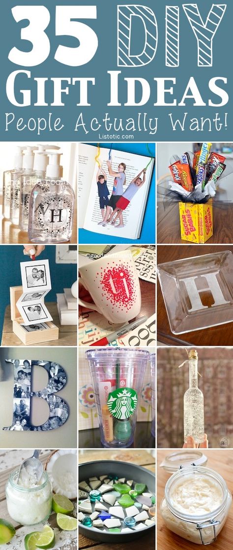 Easy DIY Gift Ideas People Actually Want (for Christmas & more!) Cute homemade christmas gift ideas for friends, family, men, women, boys or girls. Teens and Kids will have fun crafting these unique and personalized DIY Gifts for everyone on thier gift list. Easy DIY Gift Ideas for Anyone! #diygifts #diy #homemadegifts #personalizedgifts #diychristmasgifts #gifts #homemade #presents #diypresents #kids #teenagers #crafts #diycrafts Easy Diy Gift Ideas, Diy Gifts Cheap, Easy Birthday Gifts, Easy Homemade Gifts, Easy Handmade Gifts, Creative Diy Gifts, Diy Gifts For Friends, Diy Gift Ideas