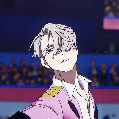 Ice Icon, Viktor Nikiforov, Victor Nikiforov, Yuri On Ice, Reaction Pictures, Cartoon Art, Pixel Art, Anime Icons, Anime Boy