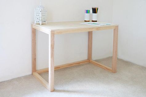 Diy Wood Desk, Diy Standing Desk, Diy Desk Plans, Desk Plans, Kids' Desk, Simple Desk, Super Dad, Diy Desk, Kids Coloring