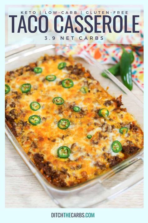 Keto Taco Casserole, Healthy Low Carb Dinners, Low Carb Tacos, Low Carb Casseroles, Meals Easy, Keto Taco, Taco Casserole, Low Carb Diet Recipes, Dinner Healthy