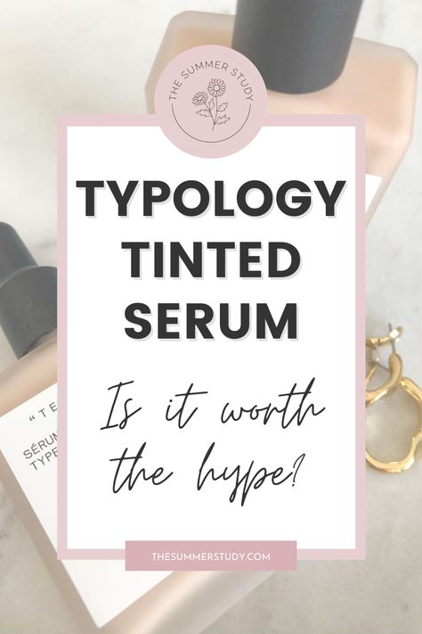 The Typology tinted serum is a makeup-skincare hybrid that’s meant to offer light coverage for a natural, no-makeup makeup look. It’s formulated with a bunch of brightening and hydrating ingredients to keep your skin glowing all day. So, does it actually live up to these claims? And could it be the perfect summer foundation? Read the post to find out! Typology Tinted Serum, Typology Makeup, Typology Skincare, Summer Foundation, Light Coverage Foundation, Tinted Serum, French Makeup, Light Brown Skin, Summer Study