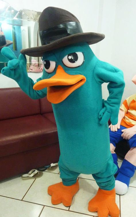 Perry the Platypus blue duck Mascot Costume Adult Costume deguisement adulte mascotshows Aflac Duck Costume, Perry The Platypus Costume, Aflac Duck, Duck Costumes, Perry The Platypus, Funny Image, Fruit Snack, Festival Costumes, Phineas And Ferb