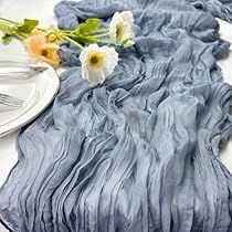 Blue Cheesecloth Table Runner, Cheese Cloth Table Runner, Cloth Table Runner, Gauze Table Runner, Cheesecloth Table Runner, Winter Wonderland Decorations, Blue Table Runner, Cake Table Decorations, Grass Decor