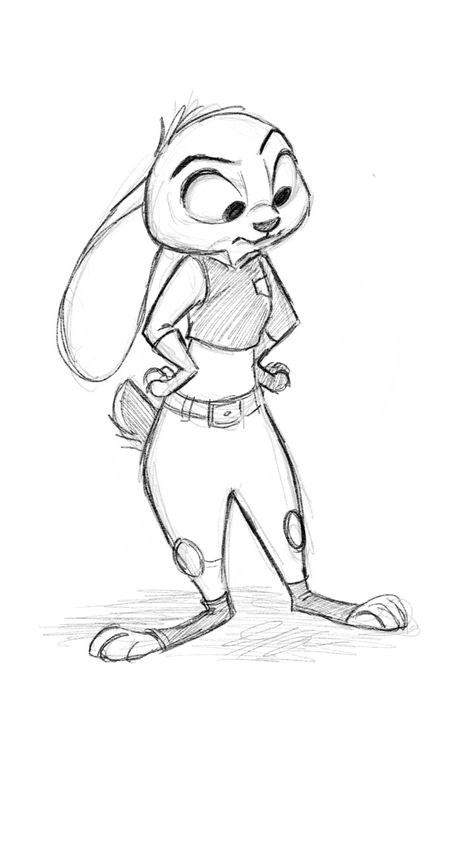 Cute Coloring Page, Disney Character Drawings, Zootopia Art, Disney Drawings Sketches, Digital Sketch, Disney Art Drawings, Disney Sketches, Sketch Pad, Cute Kawaii Drawings