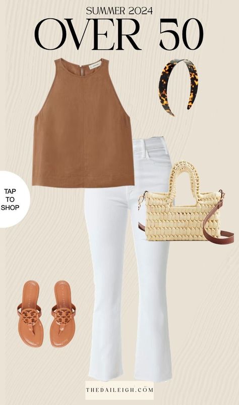 Summer Outfits for Women Over 50 Elegant Jeans Outfit Classy Chic, Smart Casual Women Over 50, Summer Fashion Over 40 Casual, Over 50s Fashion, White Outfits For Women Classy, Summer Work Outfits 2024, Classy Summer Outfits Over 40, Over 50 Summer Outfits, White Jeans Summer