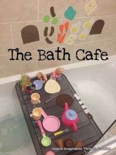 Welcome to our bath cafe! I love that it's not the usual bath toys.  I think we're over the rubber duck thing... Diy Bath Toys, Toddler Bath, Kitchen Toys, Bath Time Fun, Toddler Play, Toddler Fun, Kids Bath, Play Activities, Bath Toys