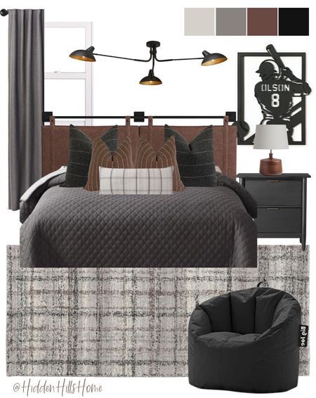 Young Men Room Ideas Bedrooms, Boys Bedroom Grey, Young Mans Bedroom, Guy Dorm, Male Bedroom Ideas, Brown Boys, Boy Bedroom Ideas, Boy Bedrooms