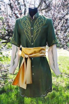 Elven Costume, Male Elf, Elf Dress, Fest Outfits, Elf Clothes, Medieval Clothing, Fantasy Costumes, Dress Costume, Christmas Costumes