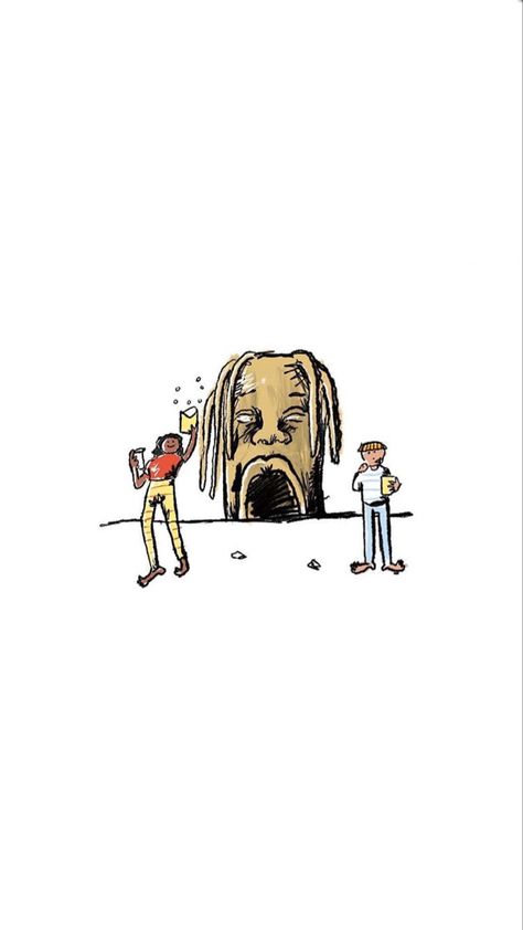 Travis Scott Art Drawing, Travis Scott Cartoon Wallpaper, Travis Scott Drawing, Travis Scott Minimalist Poster, Travis Scott Illustration, Travis Scott Iphone Wallpaper, Travis Scott Astroworld, Travis Scott Wallpapers, Hypebeast Wallpaper