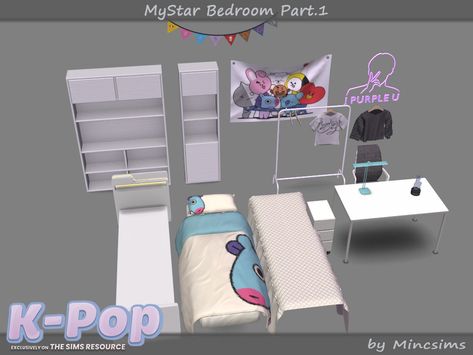 Sims 4 Cc Furniture Kpop, K Pop Sims 4 Cc, K Pop Sims 4, Sims 4 Kpop Cc Decor, Sims 4 Cc K Pop, Bts Sims 4 Cc, Kpop Cc Sims 4, Sims 4 Cute Bed Cc, Kpop Sims 4 Cc