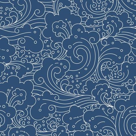 Water wave seamless background. Glamorous Wallpaper, Brush Texture, Wave Illustration, Japanese Water, Water Printing, Japanese Waves, Clouds Pattern, Pattern Texture, Cityscape Photos