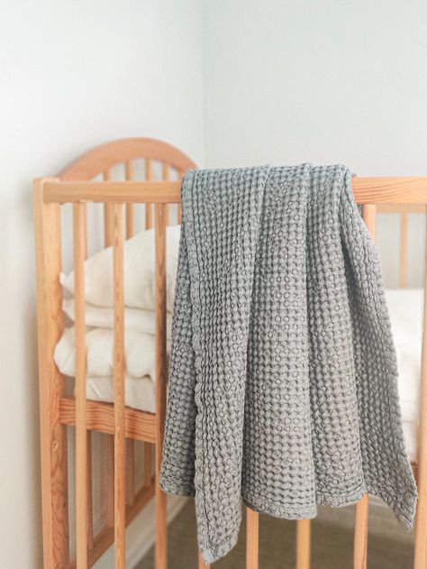 Linen Baby Blanket in White. Waffle Linen Summer Blanket for - Etsy | Etsy (US) Bed Ideas Canopy, Duvet Ideas, Linen Canopy, Baby Nook, Canopy Crib, Canopy Bed Ideas, Blanket Linen, Snake Pillow, Bed Bumper