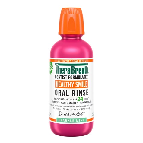 Today Buy TheraBreath Healthy Smile Fluoride Mouthwash, Sparkle Mint, Anticavity, 16 Fl Oz at Walmart.com Back To School Morning Routine, Best Mouthwash, Alcohol Free Mouthwash, Mouth Care, Tooth Enamel, Healthy Shopping, Sodium Lauryl Sulfate, Teeth Care, Healthy Smile