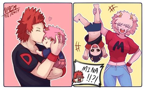 😂😂 ⠀⠀⠀ ✄ - - - - - - - - - - - - - - - - - - - - - - - - - - - - ✧ ⠀⠀⠀⠀⠀⠀⠀⠀⠀ [Credit to blackhaiperkun on twitter] Dm for credit/removal😊… Deku X Mina, Mha Ships, Kids Hero, My Hero Academia 2, Kirishima Eijirou, My Hero Academia Shouto, Mini Comic, 5 Anime, My Hero Academia Memes